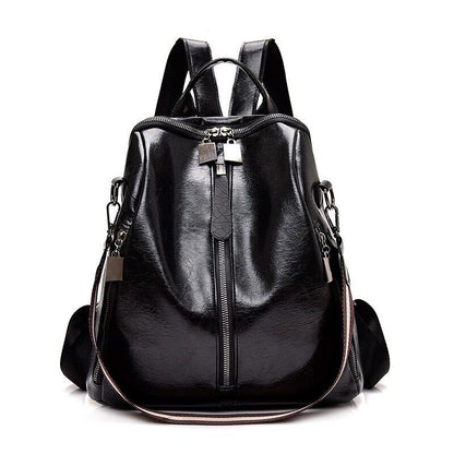 Genuine Leather Vintage Backpack Travel Shoulder Bag School Purse Polyester 1PC