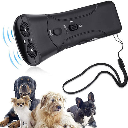 Pet Dog Repeller Anti Barking Stop Bark LED Ultrasonic Dogs Training Device