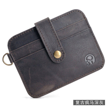 Genuine Leather Thin Wallet Credit Card Holder Key Holder Bag Cash Purse Cotton