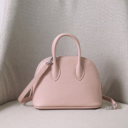 Shell Handbag Cowhide Bag Genuine Leather Crossbody Shoulder Bag S/M/L 18*7*13CM