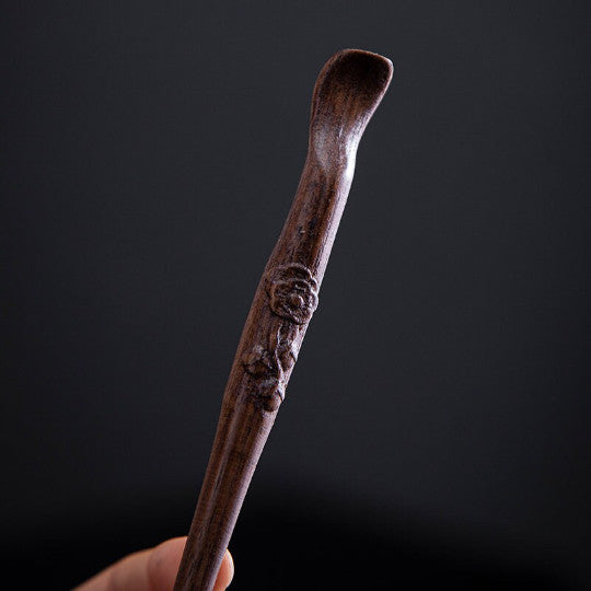 Walnut Wood Tea Spoon Handmade Plum Blossom Tea Scoop Tea Accessories