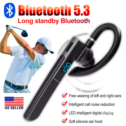 Trucker Wireless Bluetooth Earpiece Headset Dual Mic Earbud Noise Cancelling US