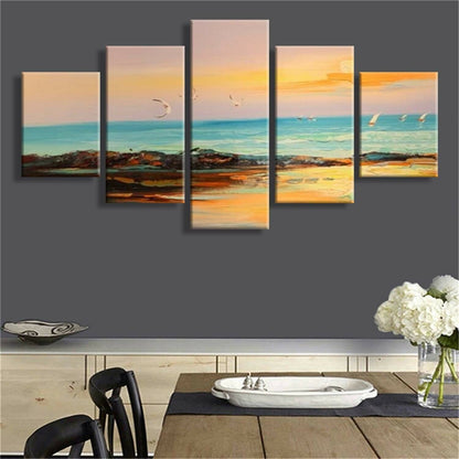 Seascape 5 Pieces Poster and Print Wall Art for Living Room Home Decor Unframed