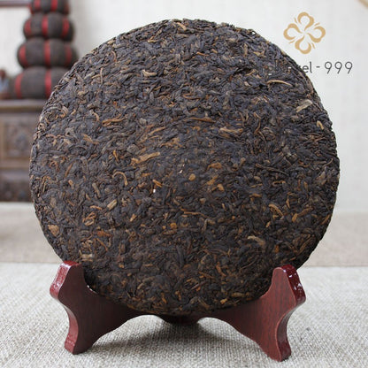 357g Ripe Pu'er Tea Cake Dry Stored Yunnan Auspicious 2017 Vintage Tea