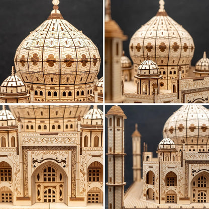 Wooden Puzzle Taj Mahal Model with Led Light 416 Pieces Gift for Boys and Girls