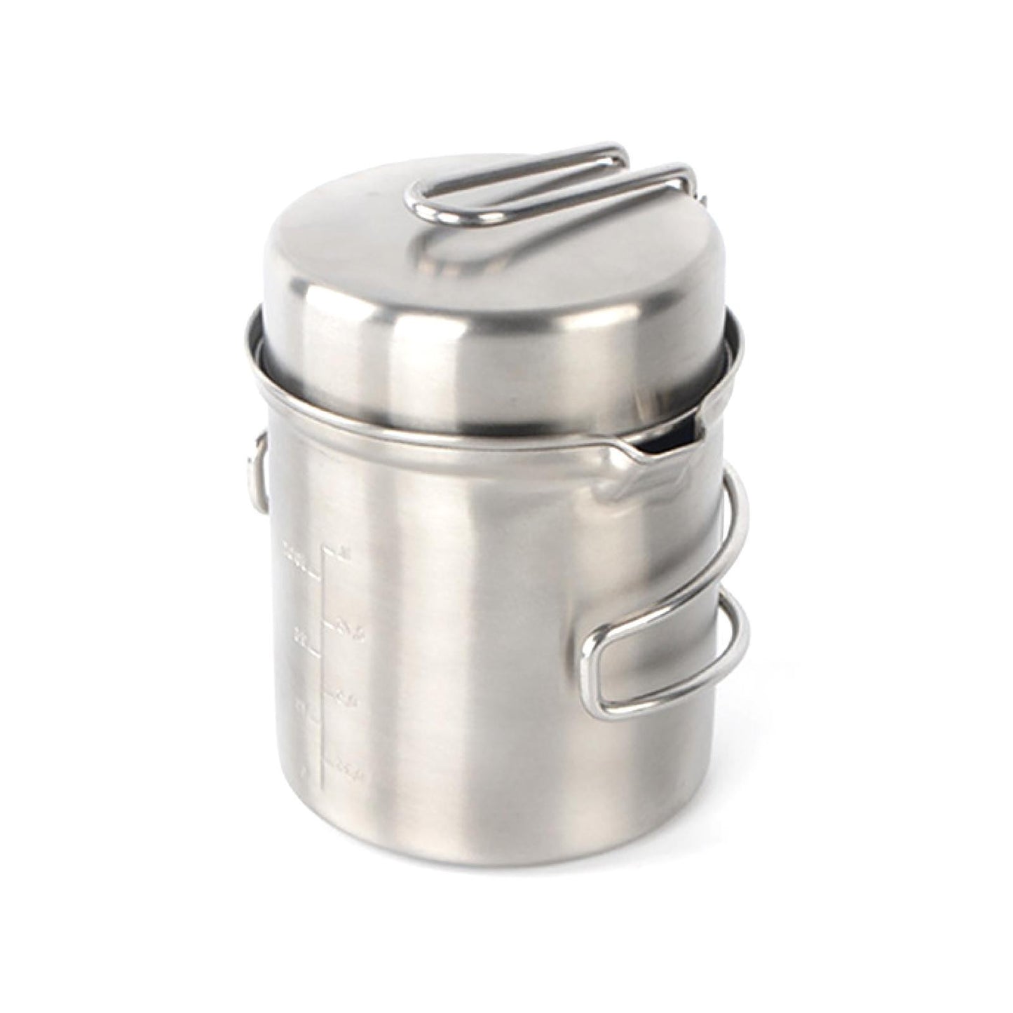 Portable 304 Stainless Steel Camping Cookware Set Hiking Tool Accessories B