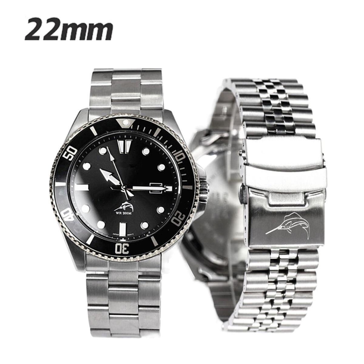 Diving Steel Metal Watch Strap Fit For Casio Duro MDV107-1A MDV106-1A Wristband