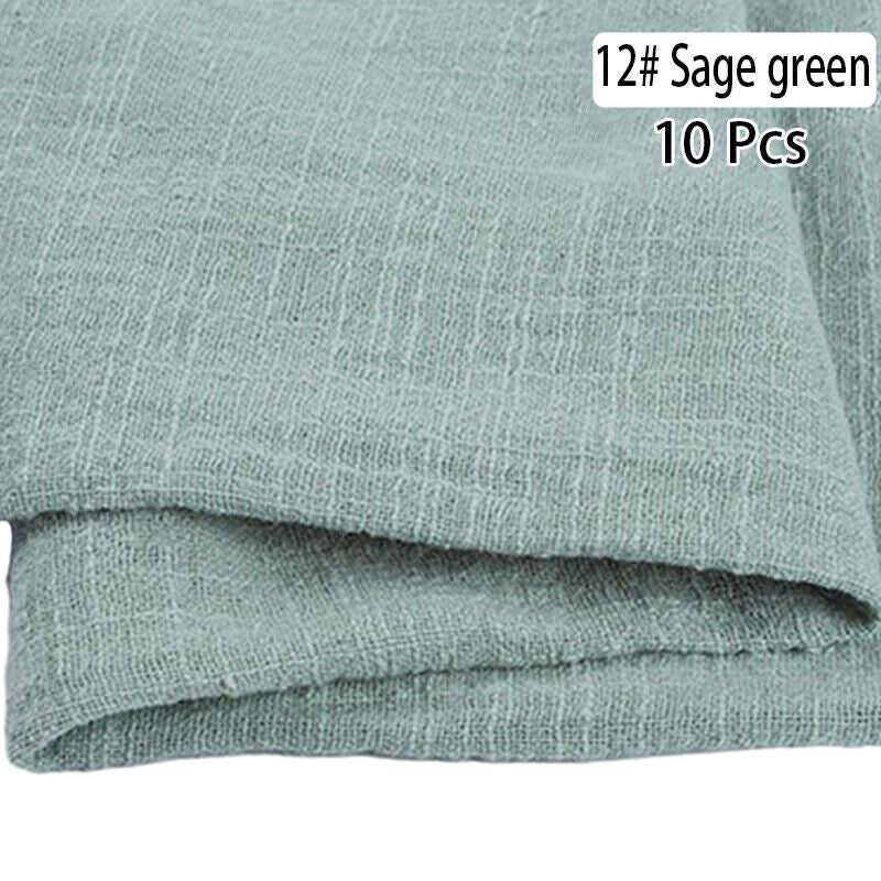 10PCS Napkins Retro Cotton Tea Towel Wedding Supplies Home Table Decor