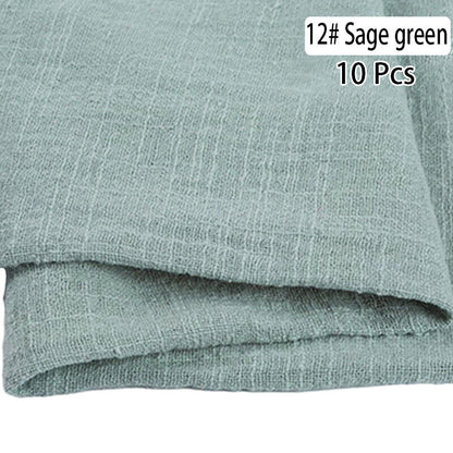 10PCS Napkins Retro Cotton Tea Towel Wedding Supplies Home Table Decor