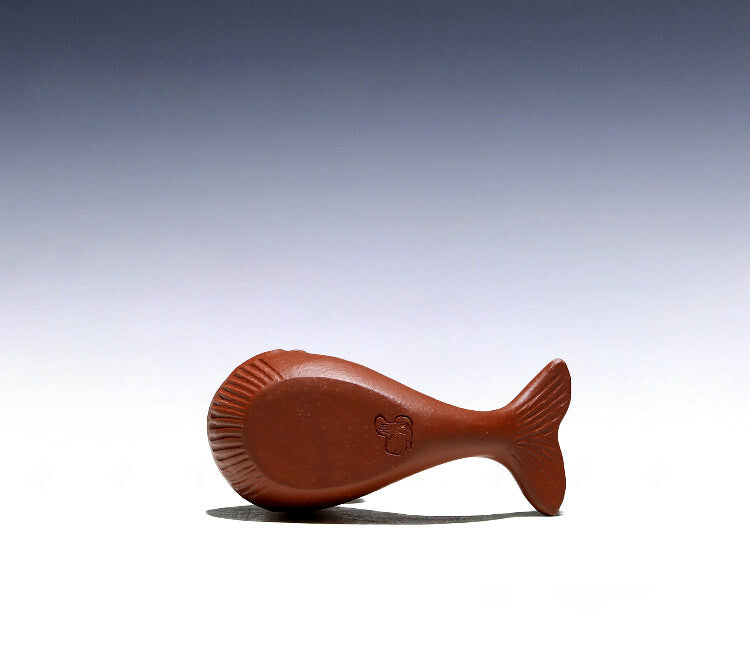 Dophin Statue Small Table Decoration Yixing Zisha Tea Pet Holder For Pot Lid New