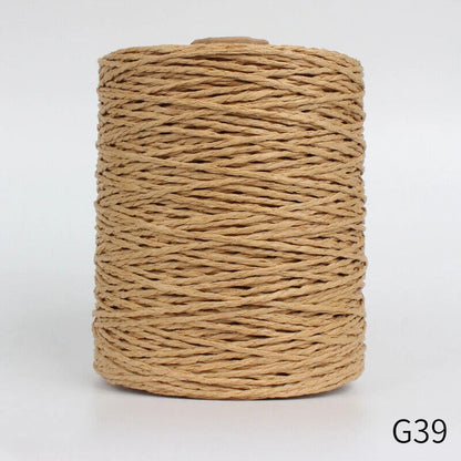 Hand Knitting Yarns 280-300M Natural Raffia Straw Colorful Crochet Threads Rolls