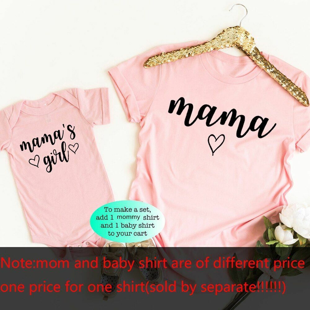 T-Shirts Mommy Girls Matching Outfits Mother Daughter Gift Casual Short Sleeve