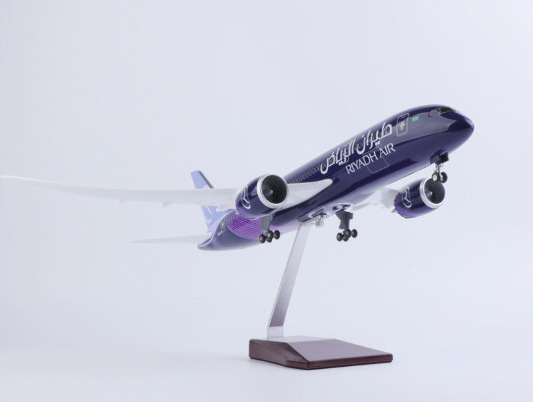 1:130 43CM RIYADH AIR BOEING 787 Airplane Landing Gear Resin Aircraft Model