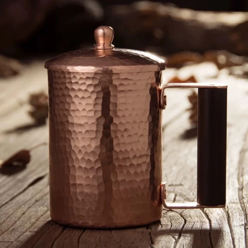 Vintage Copper Coffee Mug Handmade Portable Tea Mug Drinkware Cup