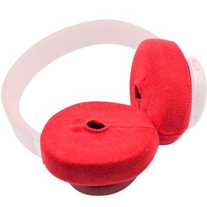 1Pair Red Anti-dust Velour Fabric Case Cover For On-ear Over-ear Headphones ss