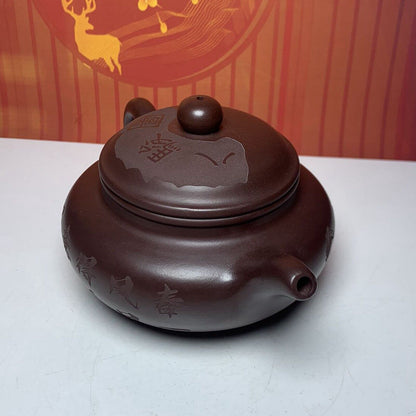 Vintage Chinese Yixing Purple Clay Teapot Zisha Ceremony Exquisite Teaware Rare