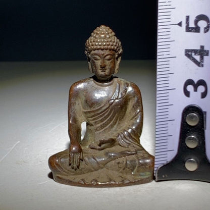 China's rural antique collection of old bronze Buddha statues of Sakyamuni