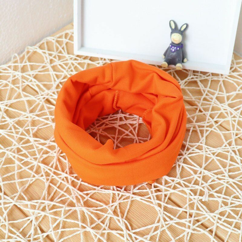 Hats Scarf Solid Knitted Cotton Baby Children Warm Earmuffs Colorful Crown Caps