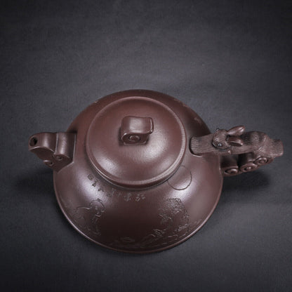 Chinese Yixing Zisha Clay Handmade Exquisite Teapot （奔月 底款：周桂珍）