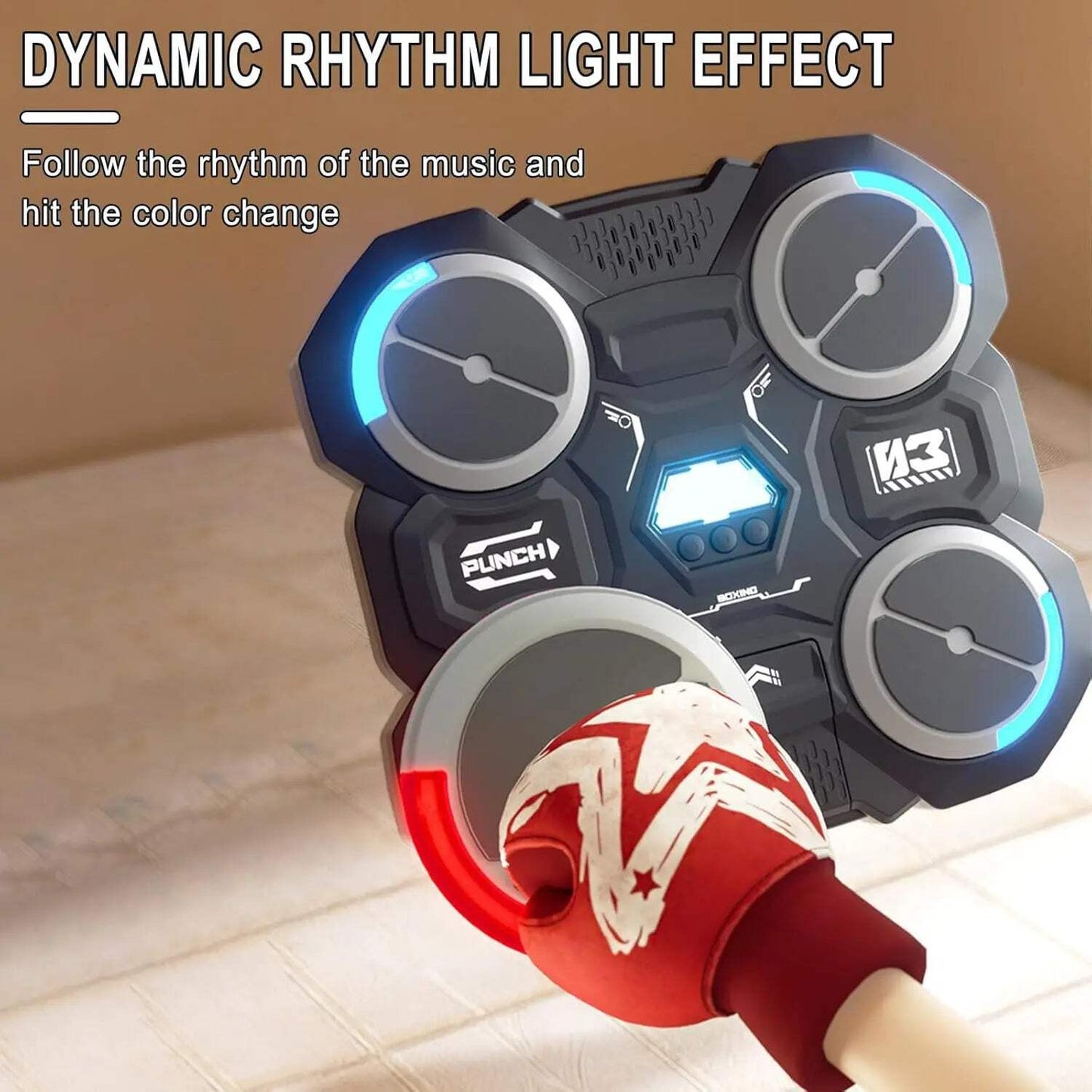 Music Boxing Machine with Bluetooth & LED Light Effects