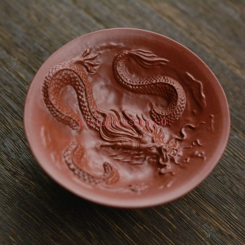 45ml Yixing Purple Clay Handcarved Dragon Douli Cup Master Cup Kung Fu Teaware