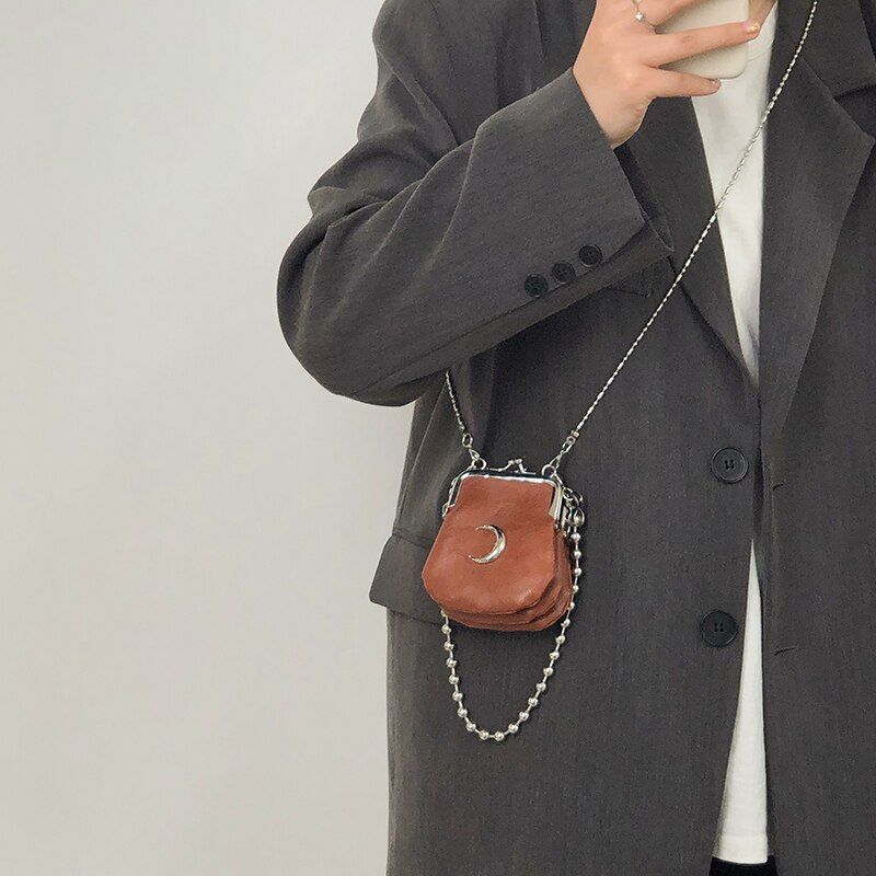 Shell Crossbody Bag Retro Style Women Coin Purse Handbag Vintage Shoulder Bags