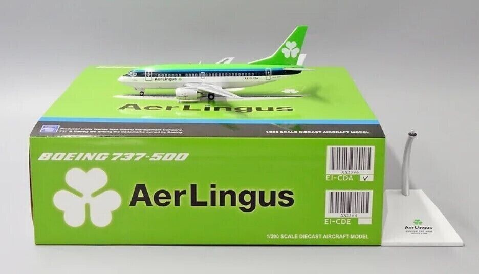 1:200 JC Wings Aer Lingus BOEING 737-500 Passenger Aircraft Diecast Plane Model