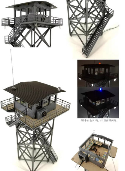 1：87 Architectural Scene HO Scale Control Tower Mould Parts Assemble model