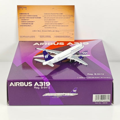 1:400 NG Models West Air Airbus A319 B-6412 Airplane Diecast Aircraft Model