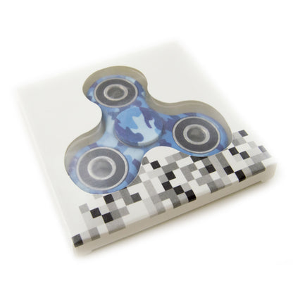 Blue Camouflauge Fidget Spinner - Tri-Spinner Sensory Toy