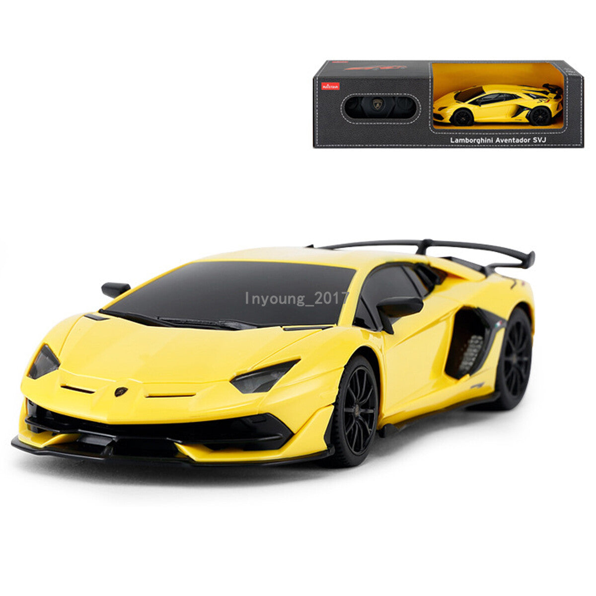 Remote Control Car 1/24 Lamborghini Aventador SVJ Model Toy Car RC Cars Yellow