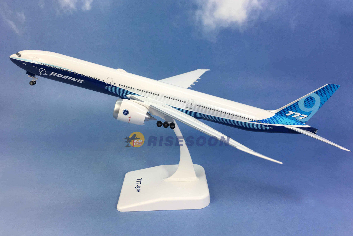 38CM 1:200 Risesoon Boeing 777-9X Passenger Airplane ABS Plastic Aircraft Model