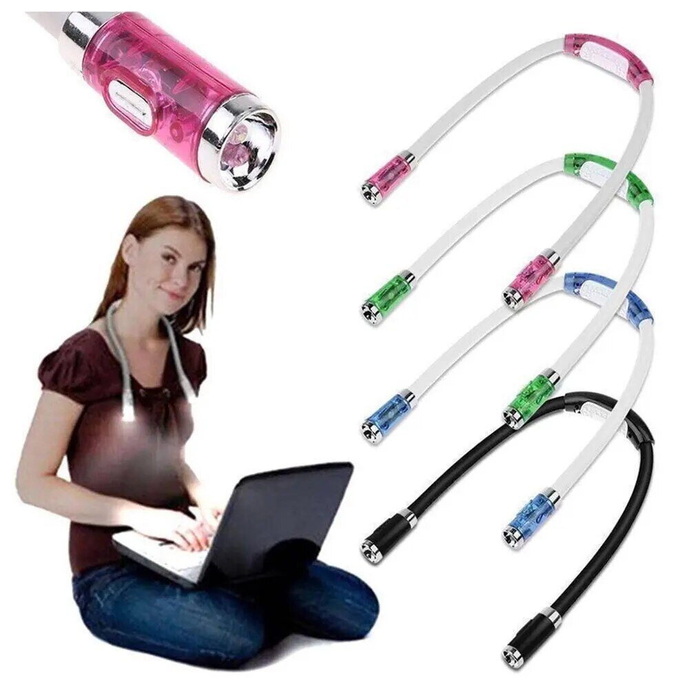 4 LED Light Led Book Flexible Portable Neck With Reading Adjustable Brightness