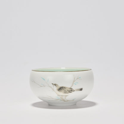 1pc handpainted tea cup LuoHan cup of tea 95ml master cup Chinese kungfu teacup