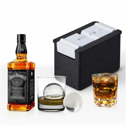 Crystal Clear Ice Ball Maker Spherical Whiskey Tray Bubble-Free Cavity 2.35 Mold