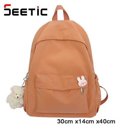 Backpack Waterproof Nylon School Travelling Bags 30*14*40 CM Nylon Orange/Pink