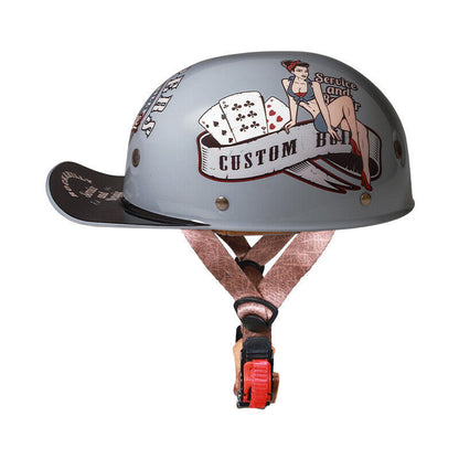 Motorcycle Helmet Motorcycle Half Helmet Baseball Cap Men Women Xmas Gift