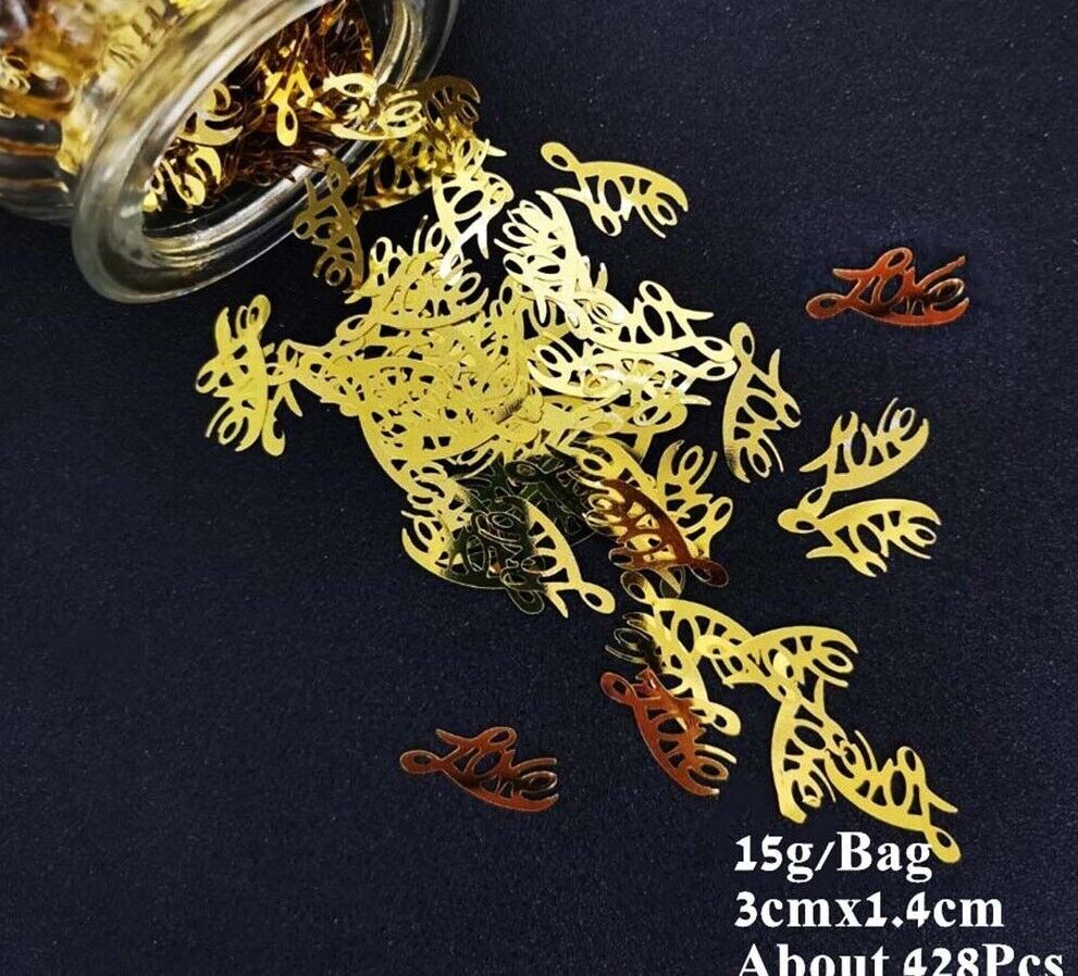 Confetti 15g Church Wedding Golden Pigeon Sequin Cross Bible Table Scatter Decor
