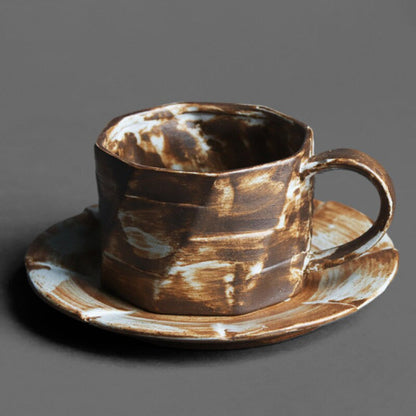 Jingdezhen Ceramic Coffee Cup with Saucer Creative Tea Cup 200ml