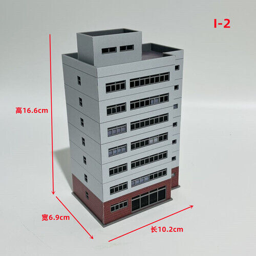 1/150 Building Model Railroad High Rise Office House Diorama Scene Display Model