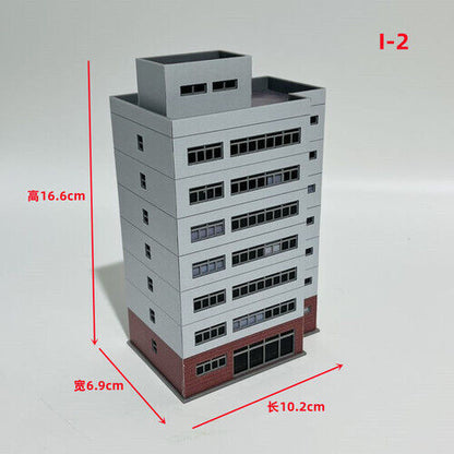 1/150 Building Model Railroad High Rise Office House Diorama Scene Display Model