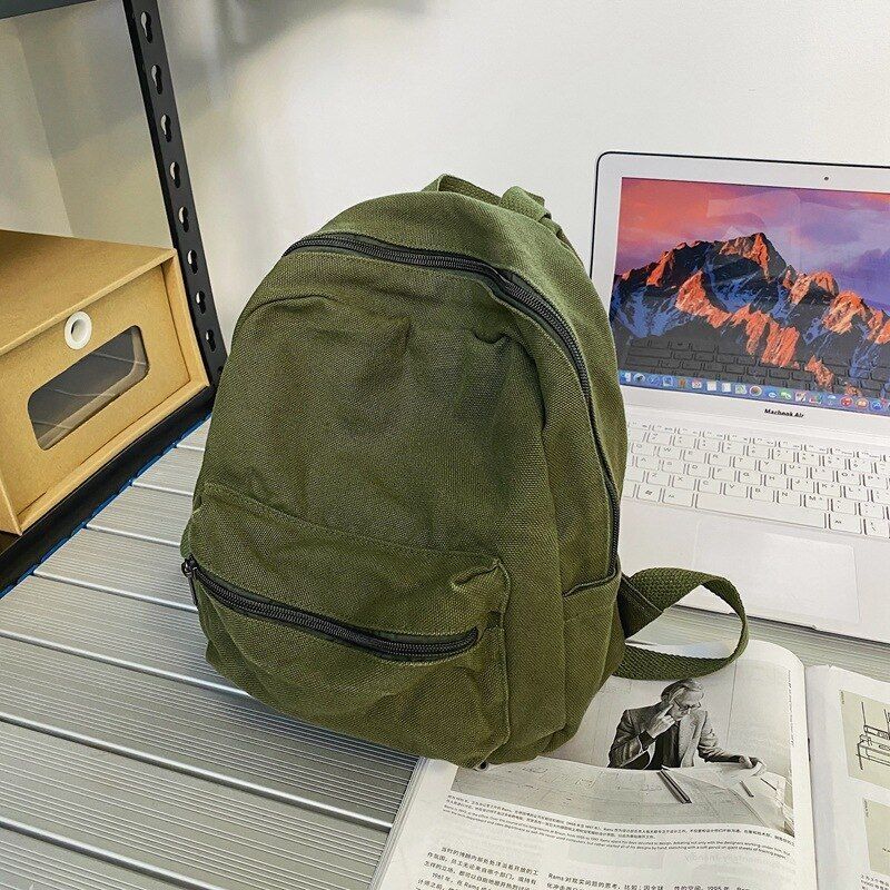Canvas Women Backpack Small School Bags Rucksack Student Traveling 25*10*29 CM