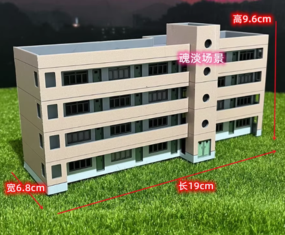 1/150 Scale School Building Model Railroads Trains Modern House Kits D1 D2
