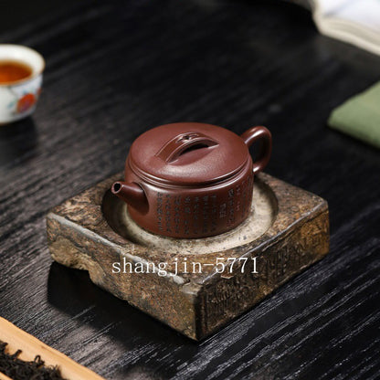 Full Handmade Tea Pot Hand Carved Wintersweet Flower Marked Yixing Zisha Hanwa