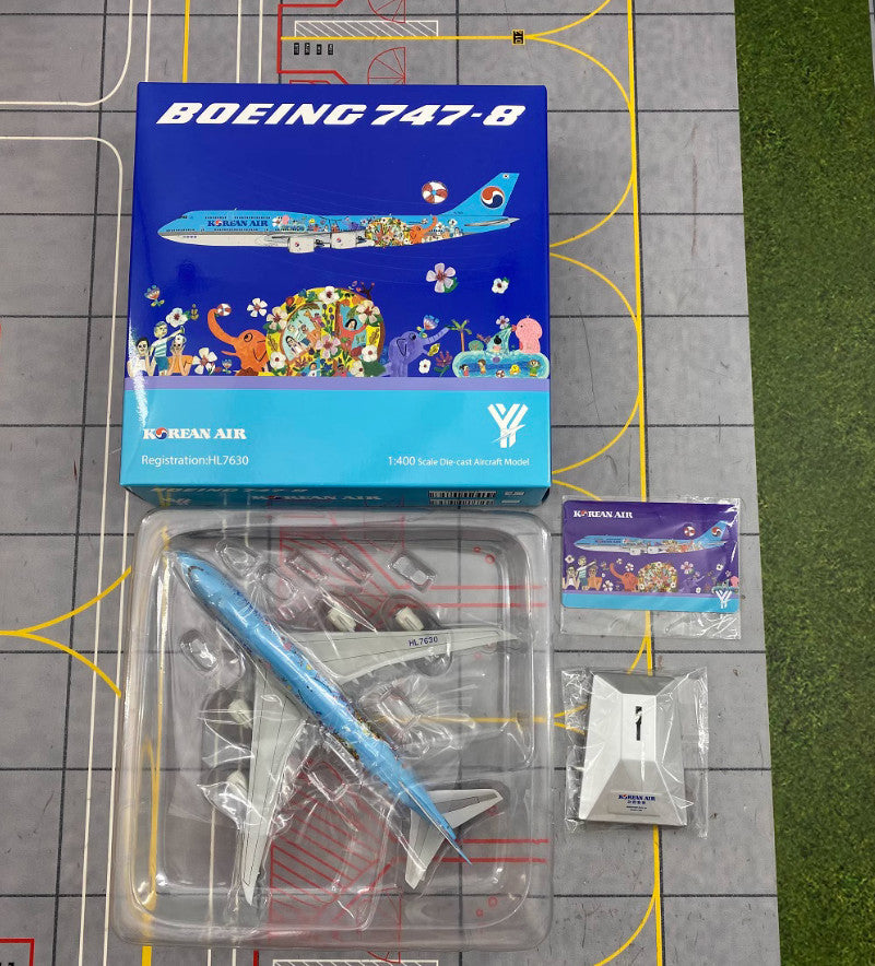 1:400 YY Wings KOREAN AIR CARGO BOEING 747-8 Aircraft Diecast Airplane Model