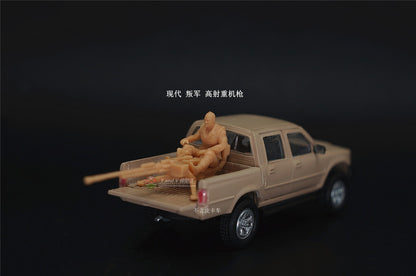 1/72 1/64 1/87 WWII Soviet Tanker 2-Persons Unpainted Model Ornament Toys