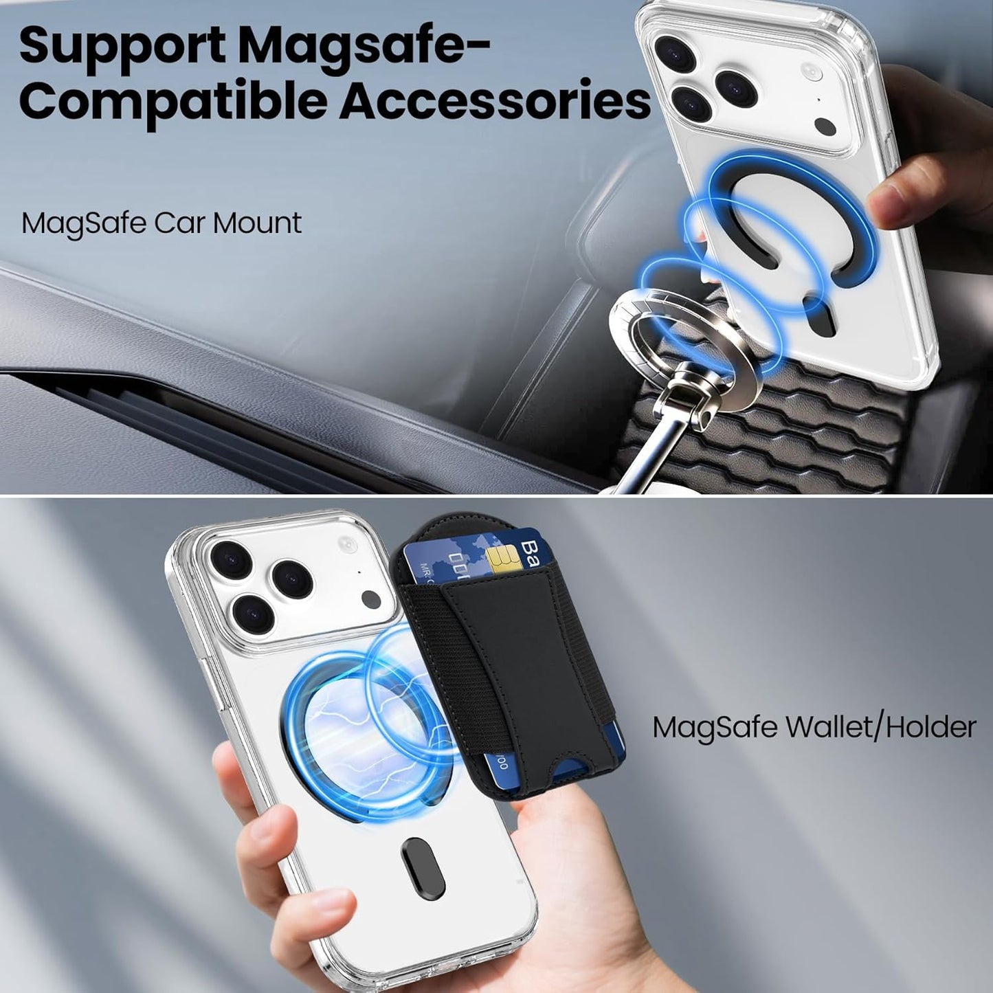 For Magsafe Sticker, Magnetic Ring Magnet, 2 Pack Universal Magsafe Ring Adapter