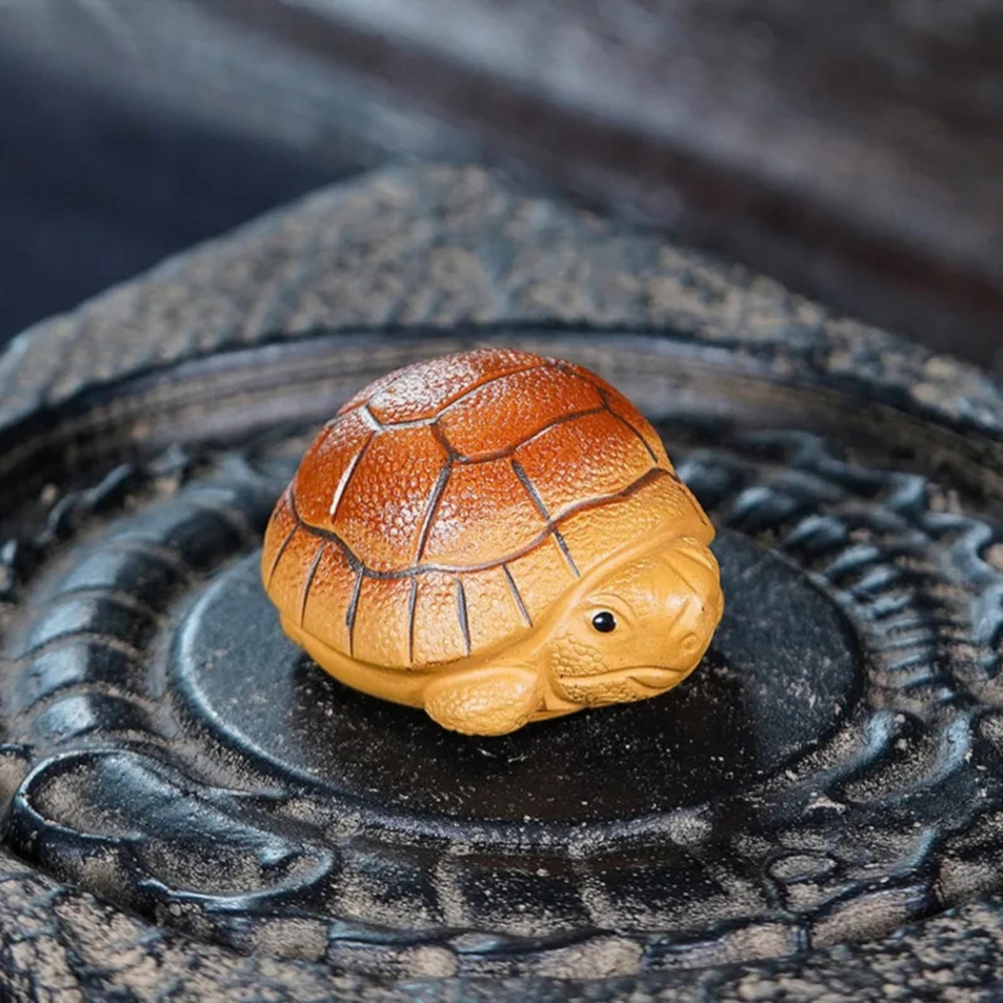 Purple Sands Wealth Turtle Tea Pet 5.2cm Animal Statue Tea Ceremony Tea Play
