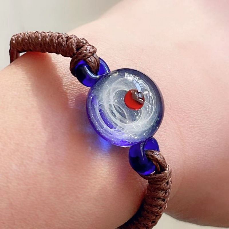 Men Women Beaded Bracelets Nebula Cosmic Handmade Galaxy Couple Jewelry Presents