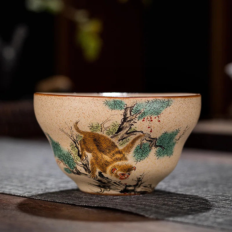 Chinese Zodiac Porcelain Teaware Tea Ceremony Teacup Kungfu Tea-tasting Cup